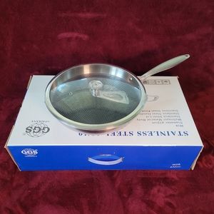 Stainless steel wok 32cm (12.5"). Germany.